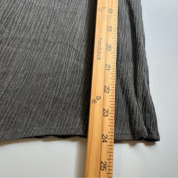 Giddy Up Glamour Womens Gray Flowy Bell Sleeve Crinkle Peasant Top Size Medium - Picture 6 of 11